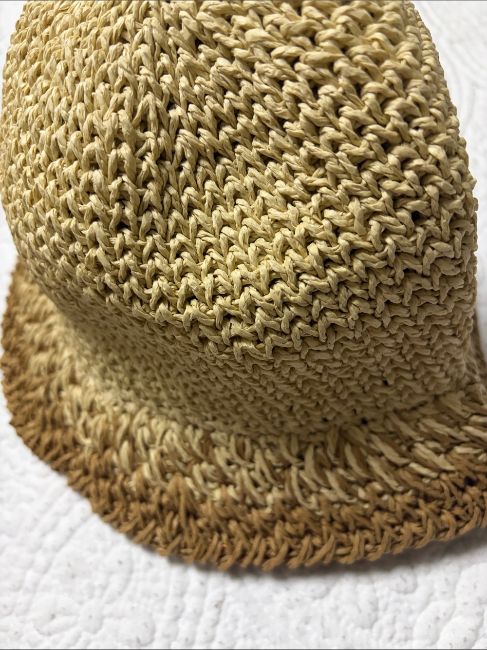 NWT Eugenia Kim Straw Bucket Hat Two Tone Tan One Size - Picture 2 of 8